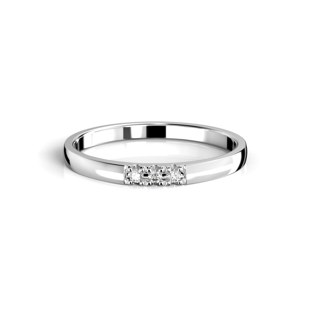 Timanttisormus Victoria 0,03 ct - 14k valkokulta