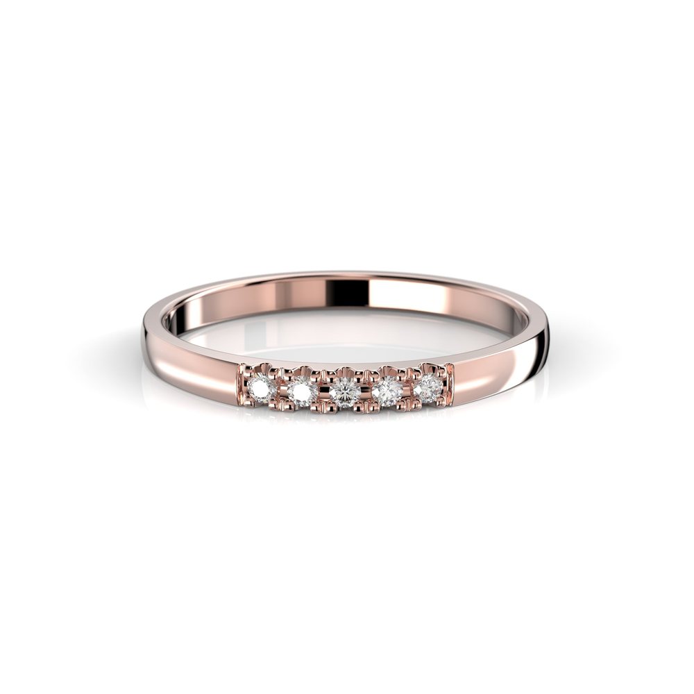 Timanttisormus Victoria 0,05 ct - 14k punakulta