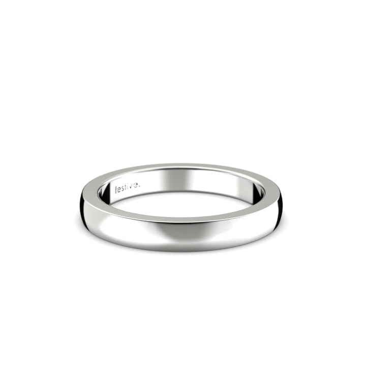 Festive Firenze Heavy kihlasormus 3 mm valkokulta