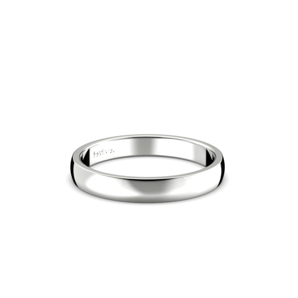 Festive Firenze Light kihlasormus 3 mm valkokulta
