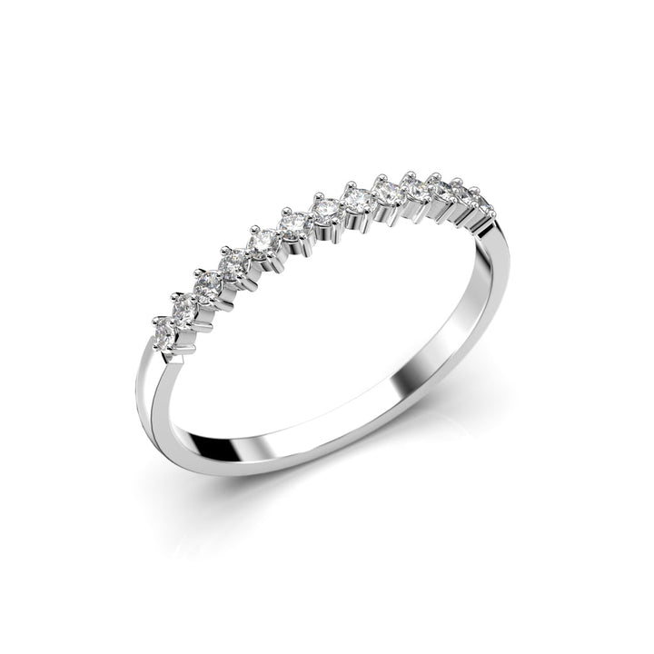 Festive Frida Timanttisormus 0,13 ct valkokulta