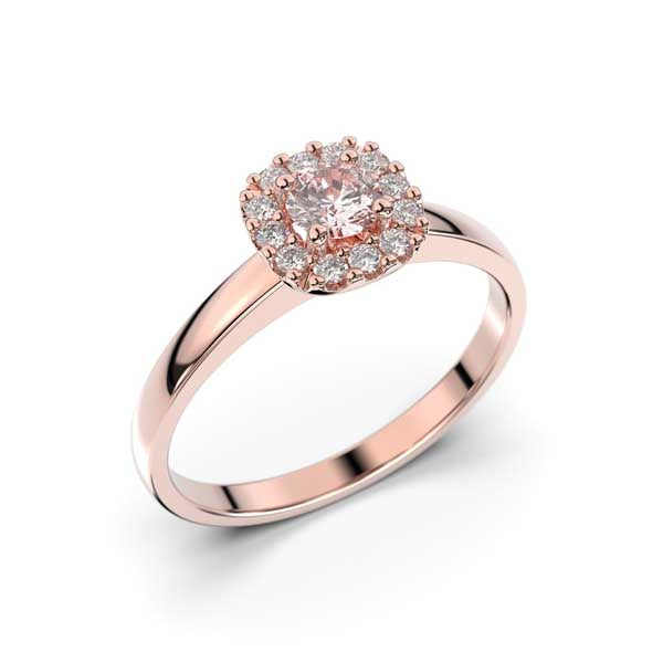 Festive Janette Morganiitti Timanttisormus 0,12 ct punakulta