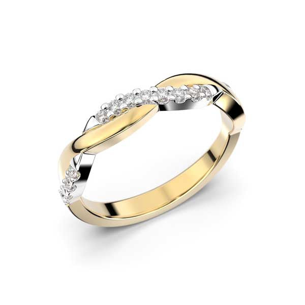 Festive Tiana Timanttisormus 0,16 ct keltakulta