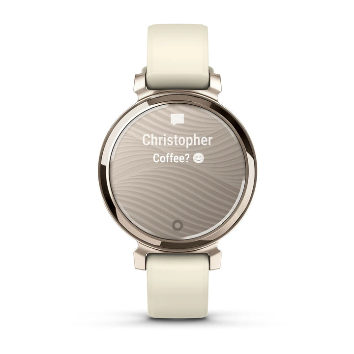 Garmin Lily 2, Vaalea kulta ja kookoksenvärinen silikonihihna 010-02839-70