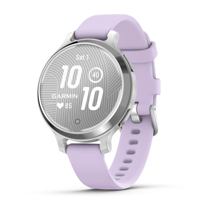 Garmin Lily 2 Active, Hopea ja vaaleanvioletti silikonihihna 010-02891-01