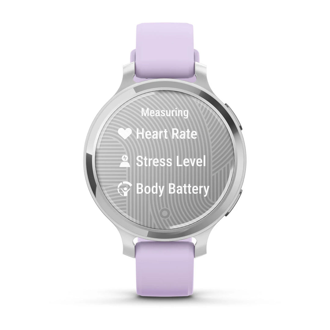Garmin Lily 2 Active, Hopea ja vaaleanvioletti silikonihihna 010-02891-01