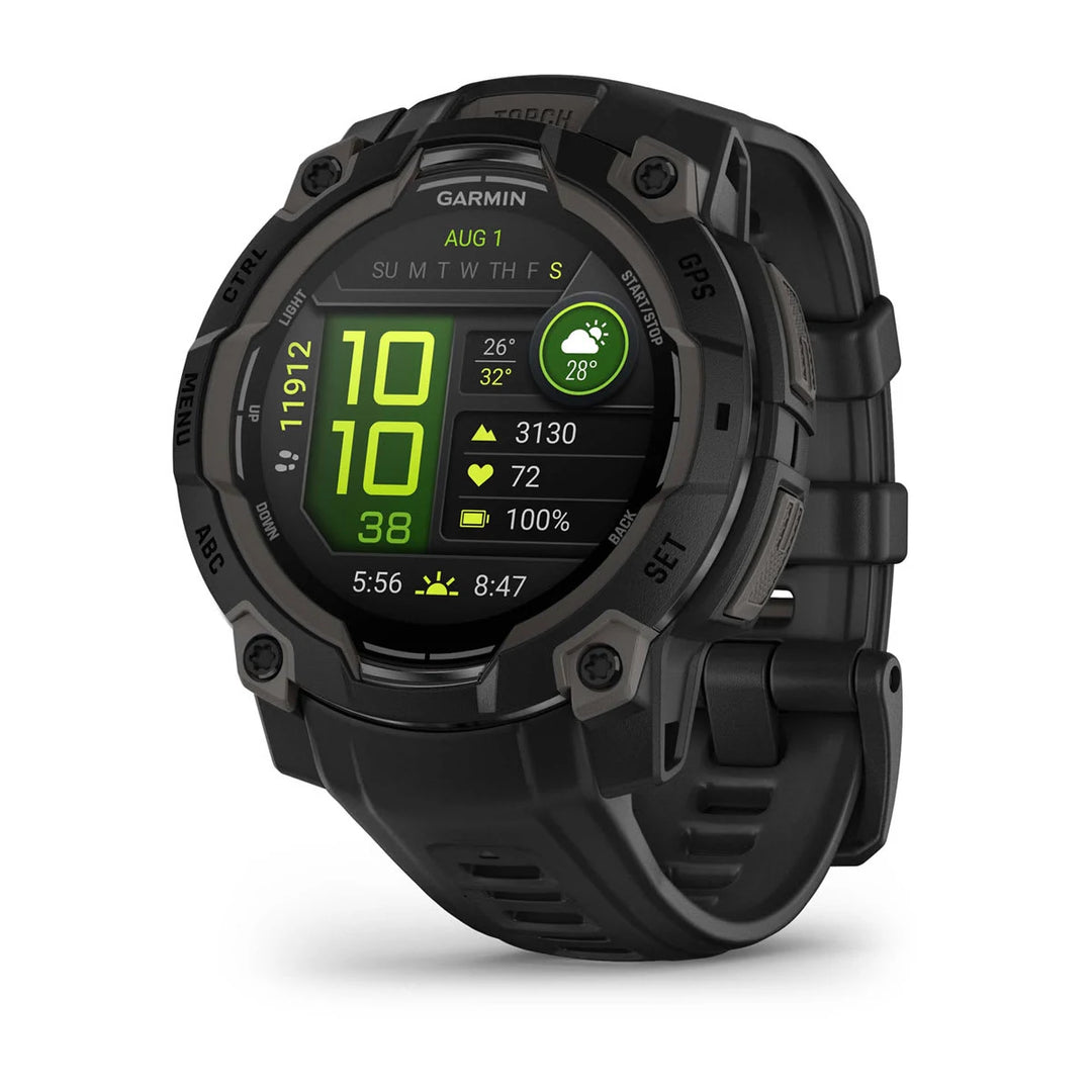 Garmin Instinct 3 - 45 mm, AMOLED, Musta ja musta hihna 010-02936-00