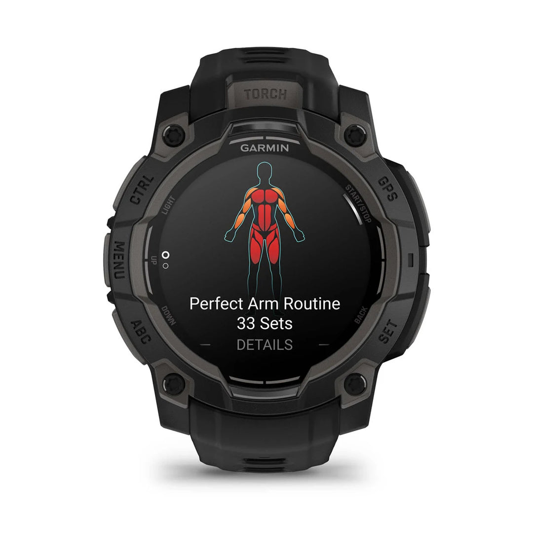 Garmin Instinct 3 - 45 mm, AMOLED, Musta ja musta hihna 010-02936-00
