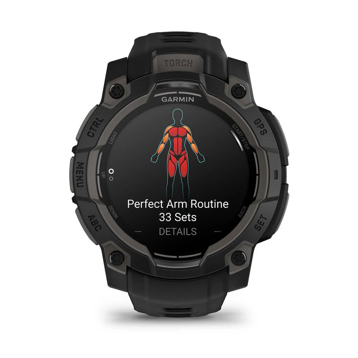 Garmin Instinct 3 - 45 mm, AMOLED, Musta ja musta hihna 010-02936-00