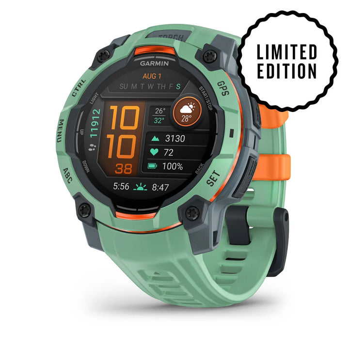 Garmin Instinct 3 - 45 mm, AMOLED, Vedenvihreä ja vedenvihreä hihna 010-02936-01