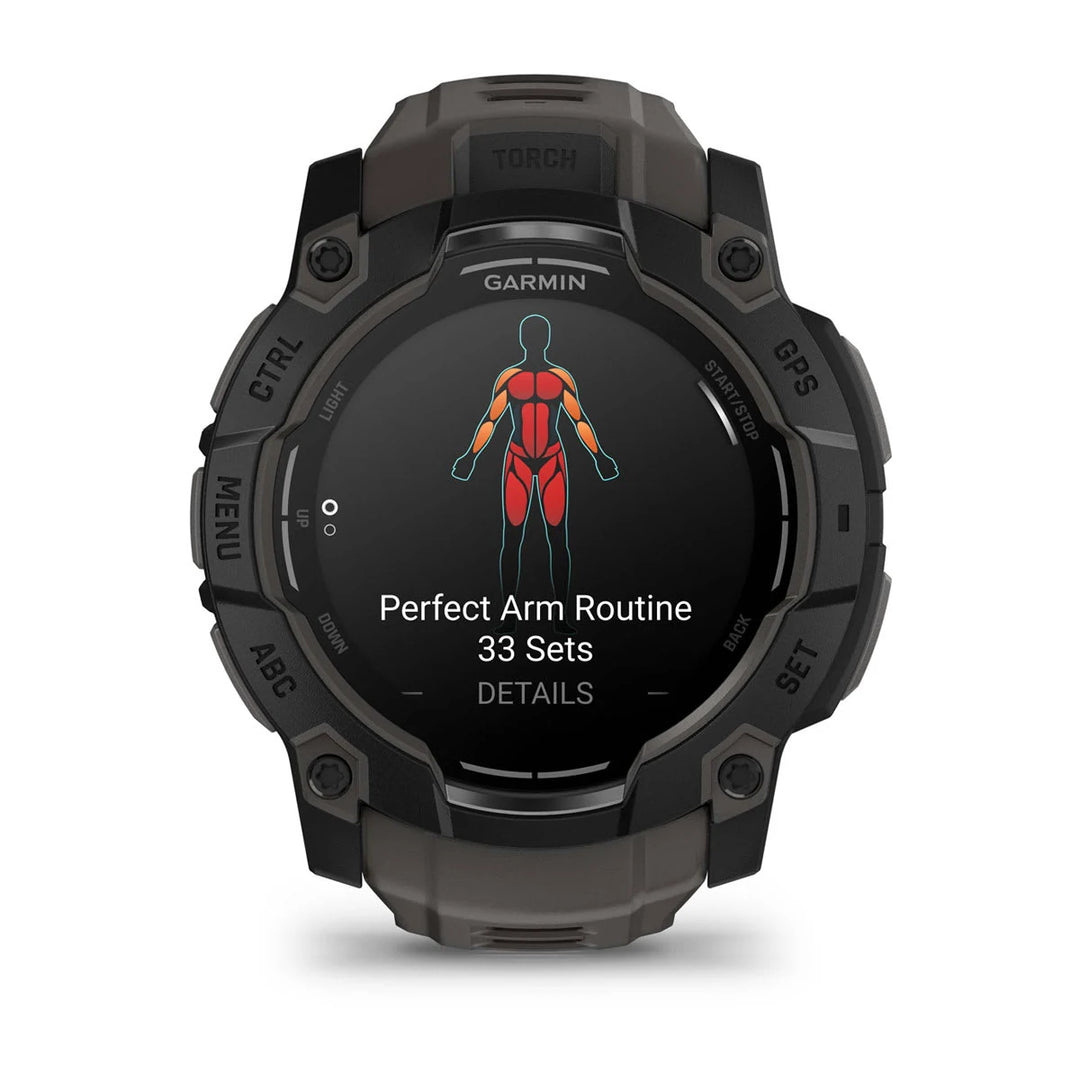 Garmin Instinct 3 - 50 mm, AMOLED, Musta ja grafiitinharmaa hihna 010-03020-00