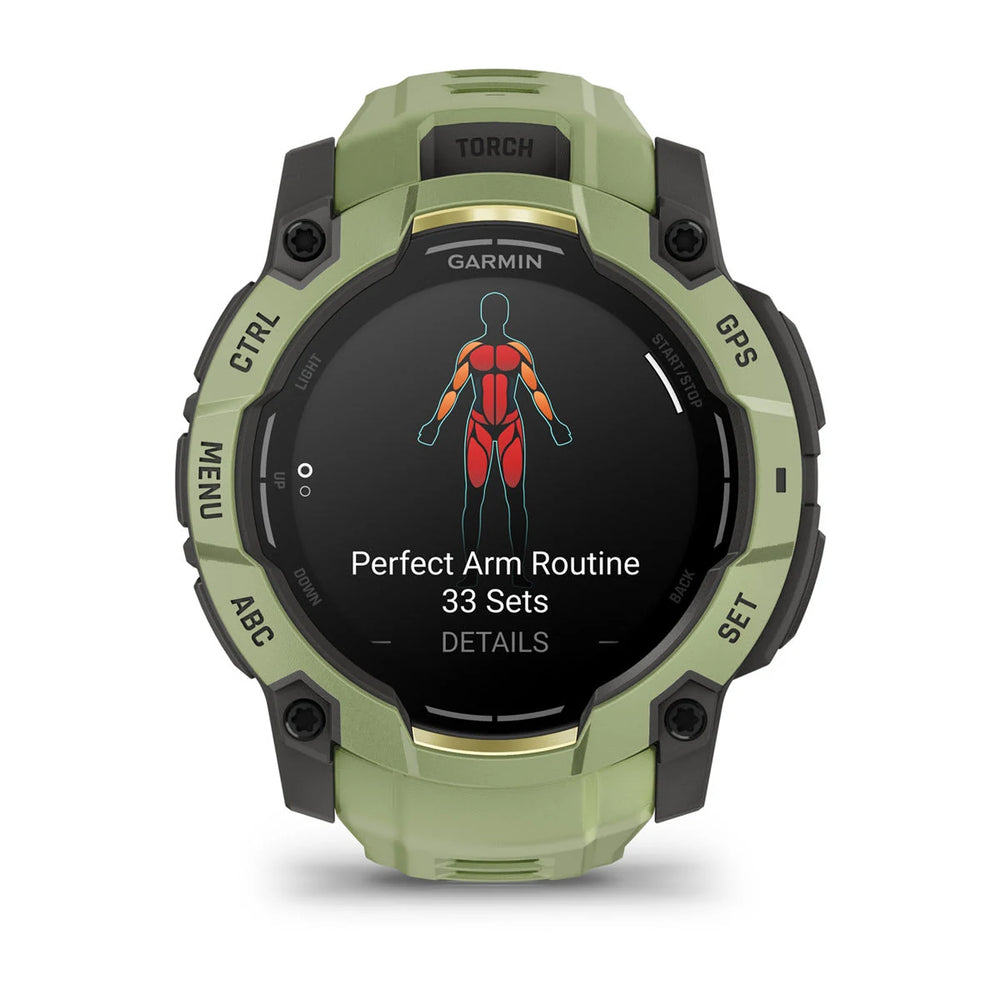 Garmin Instinct 3 - 50 mm, AMOLED, Saniaisenvihreä ja saniaisenvihreä hihna 010-03020-02