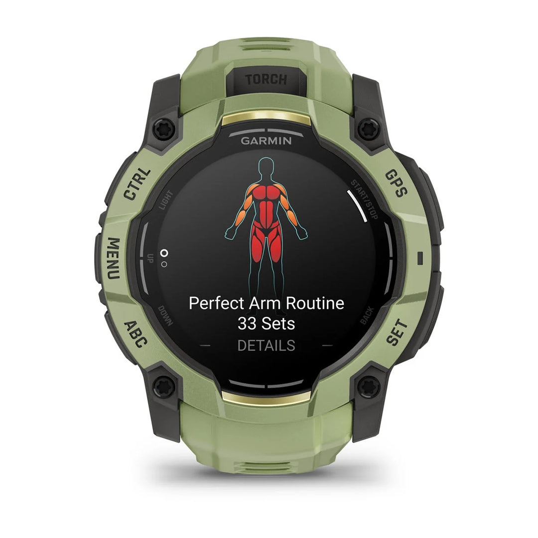 Garmin Instinct 3 - 50 mm, AMOLED, Saniaisenvihreä ja saniaisenvihreä hihna 010-03020-02