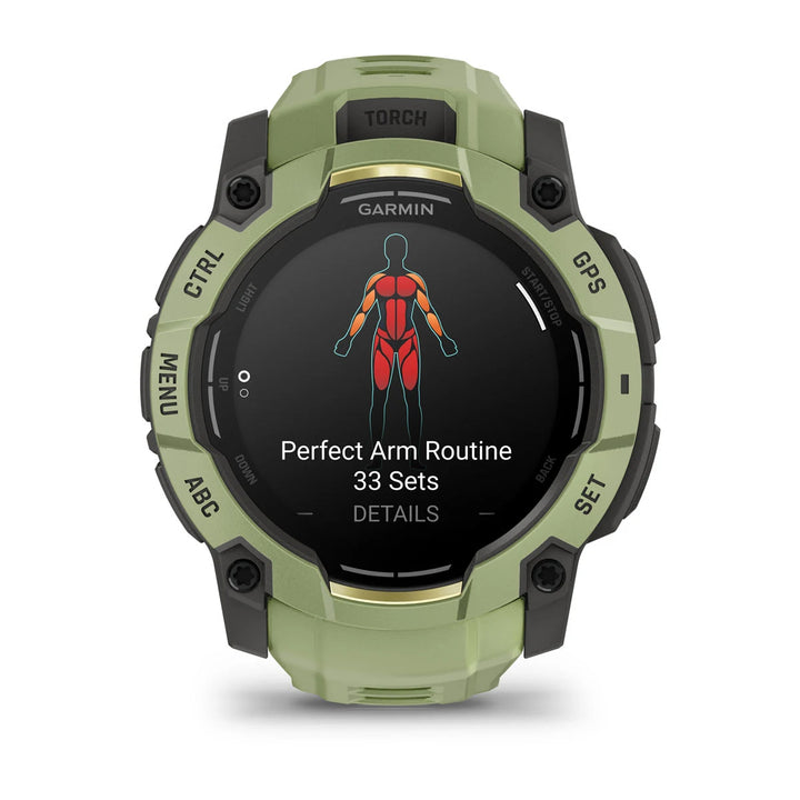 Garmin Instinct 3 - 50 mm, AMOLED, Saniaisenvihreä ja saniaisenvihreä hihna 010-03020-02