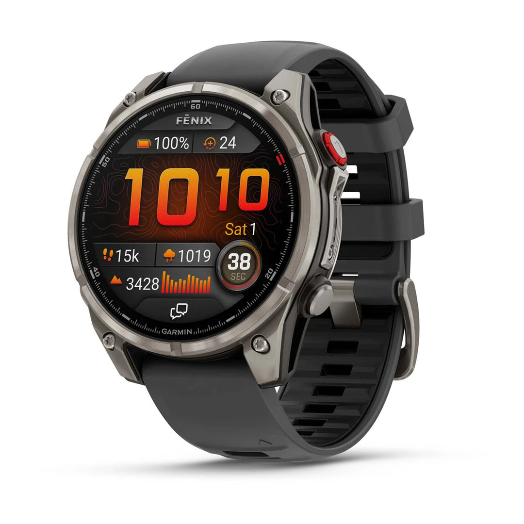 Garmin Fenix 8 Pro - 47 mm, AMOLED, Sapphire, titaani ja grafiitinharmaa/musta silikonihihna 010-03198-11
