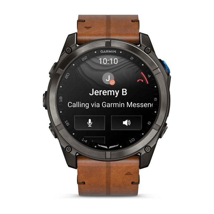 Garmin D2 Mach 2 Pro 51 mm, DLC-titaani ja kastanjanruskea nahkaranneke 010-03199-51