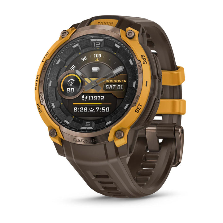 Garmin Instinct Crossover AMOLED, Pronssi/auringonkeltainen 010-03398-01