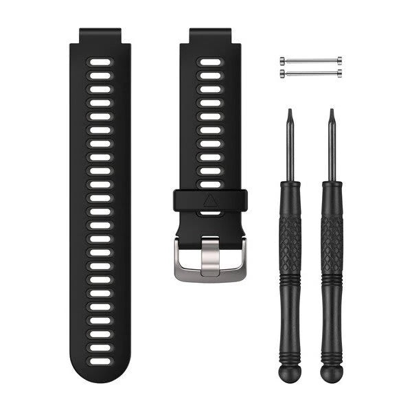Garmin Forerunner 735XT silikoniranneke, musta / harmaa 010-11251-0K