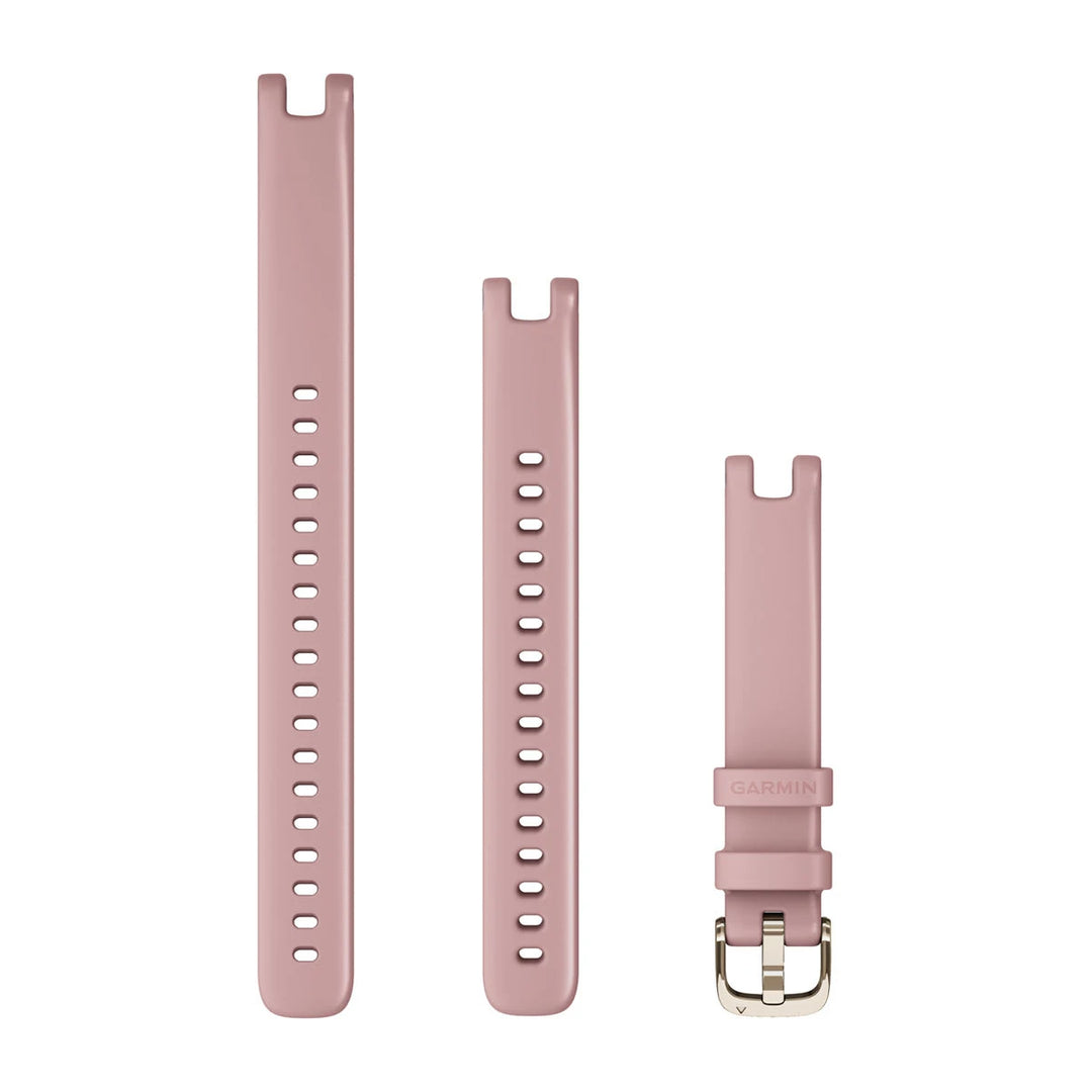 Garmin Lily 14 mm silikoniranneke, uturuusu, vaalean kullan sävyiset kiinnitysosat 010-13068-04