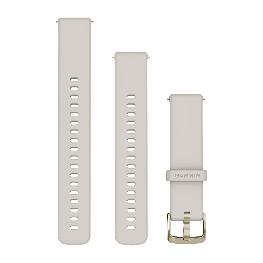 Garmin Quick Release 18 mm silikoniranneke, Norsunluu, kullanväriset kiinnitysosat 010-13256-04