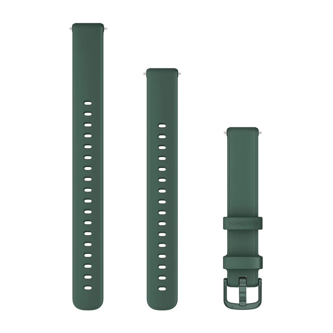Garmin Lily 2 14 mm silikoniranneke, Jaspiksenvihreä silikoni, jaspiksenvihreät kiinnitysosat 010-13302-32