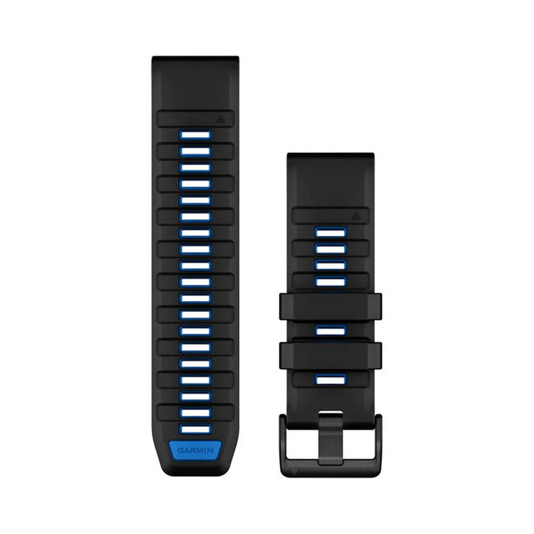 Garmin QuickFit 26 mm silikoniranneke musta/Pilot Blue 010-13393-09 010-13393-09