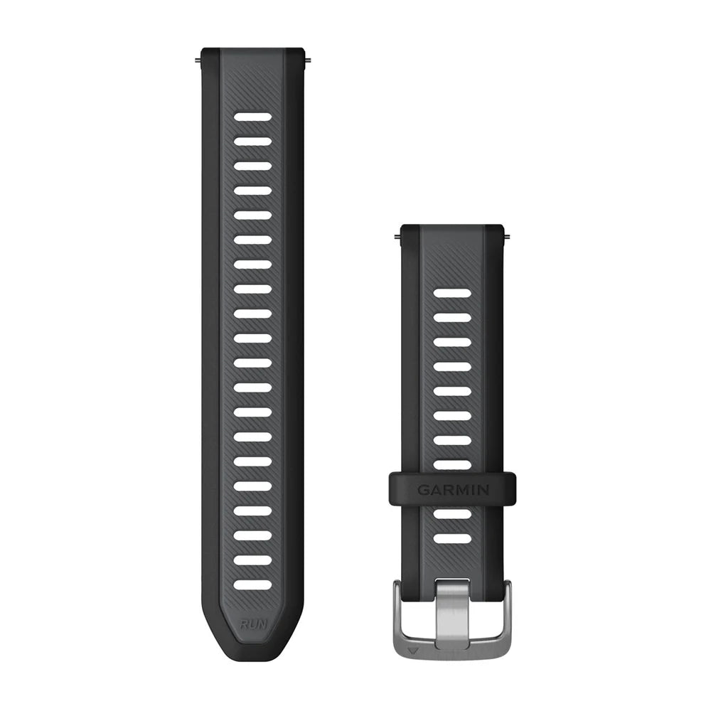 Garmin Quick Release 20 mm silikoniranneke musta/tummanharmaa 010-11251-AG