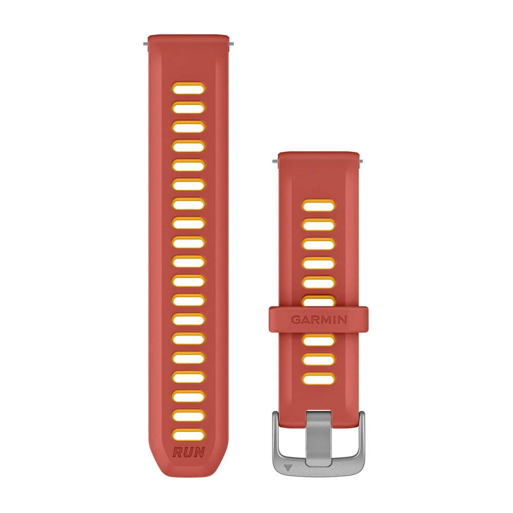 Garmin Quick Release 20 mm silikoniranneke puna-vaaleanpunainen/mangonkeltainen 010-11251-B9