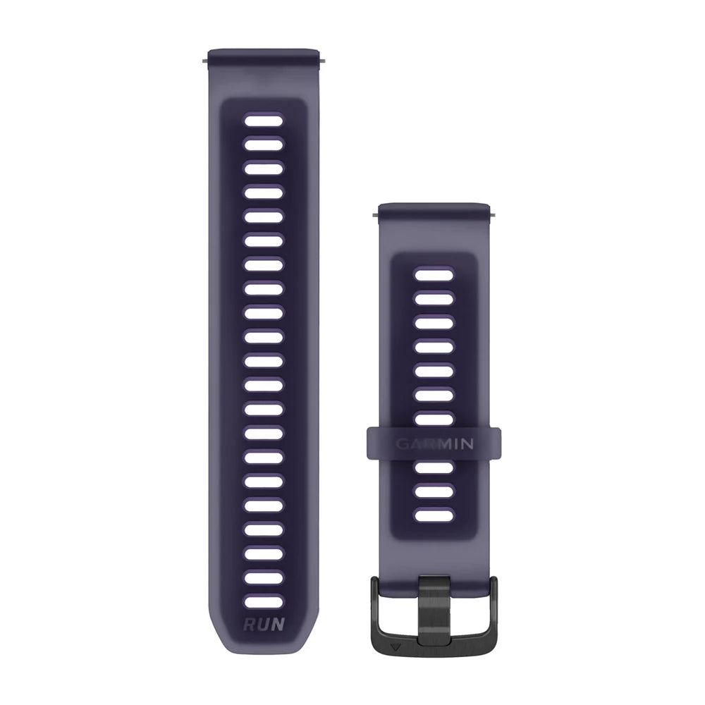 Garmin Quick Release 22 mm silikoniranneke läpikuultava violetti/ indigonsininen ja grafiitinharmaat kiinnitysosat 010-11251-AV