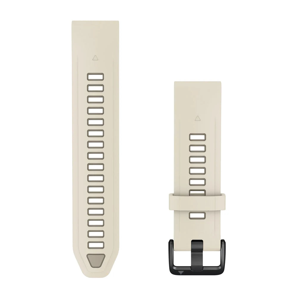 Garmin QuickFit 20 mm silikoniranneke kermanvärinen/harmaa 010-14506-04