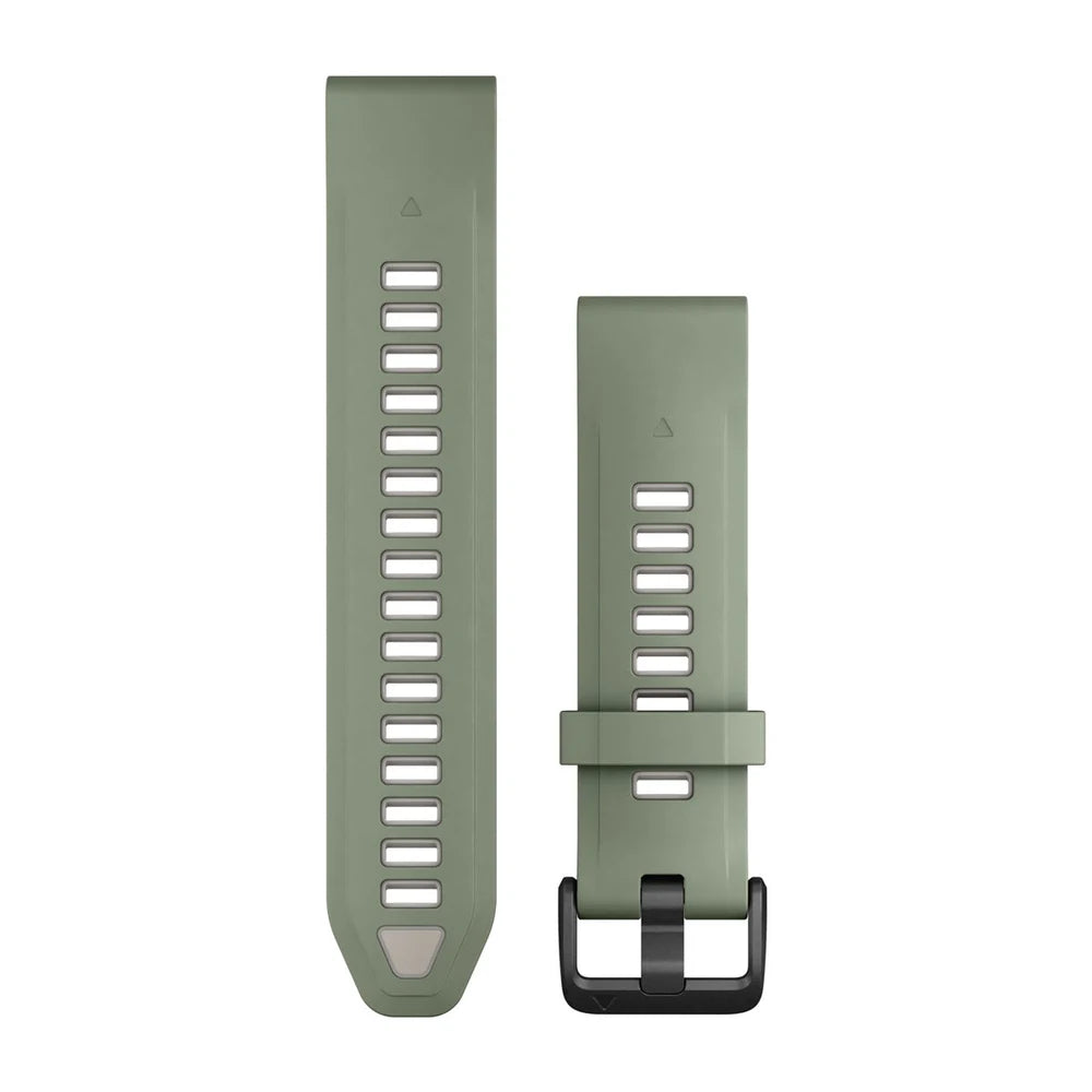 Garmin QuickFit 20 mm silikoniranneke pajunvihreä/sumunharmaa 010-13391-02