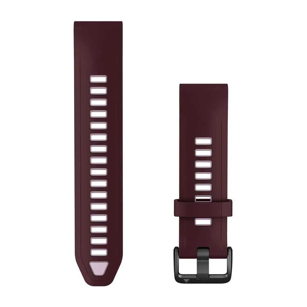 Garmin QuickFit 20 mm silikoniranneke tummankirsikanpunainen/vanha roosa 010-14506-02