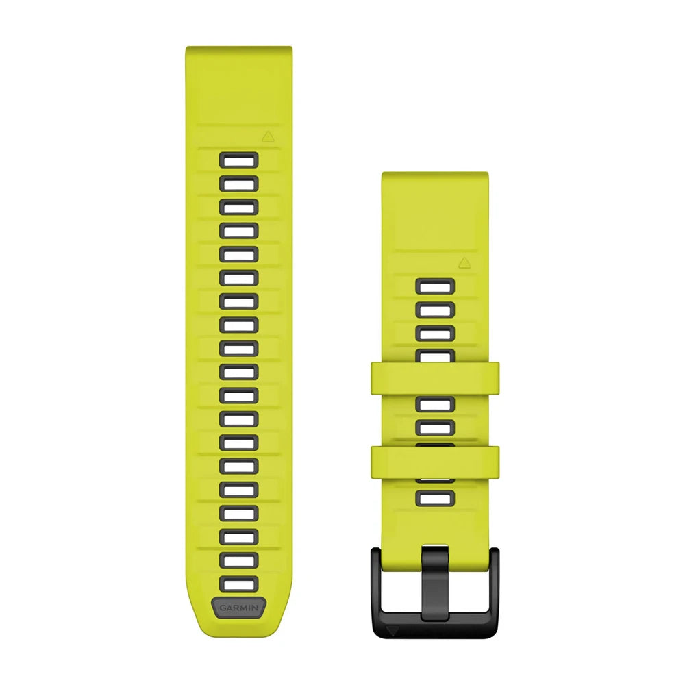 Garmin QuickFit 22 mm silikoniranneke kirkkaankeltainen/grafiitinharmaa 010-13392-08