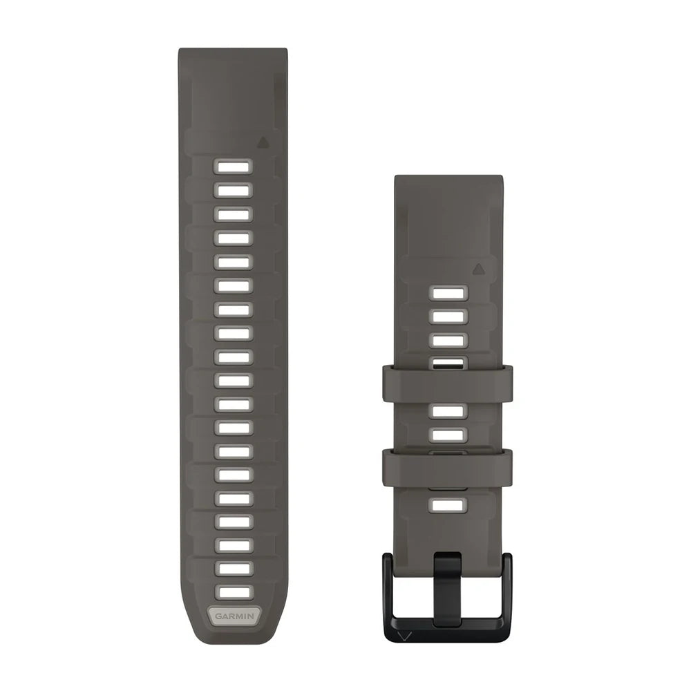 Garmin QuickFit 22 mm silikoniranneke kivenharmaa/hopeanharmaa 010-14509-00