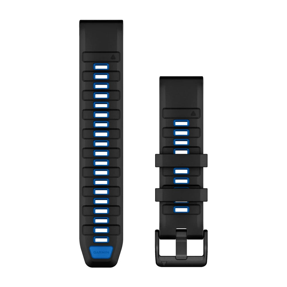 Garmin QuickFit 22 mm silikoniranneke musta/sininen 010-13392-09