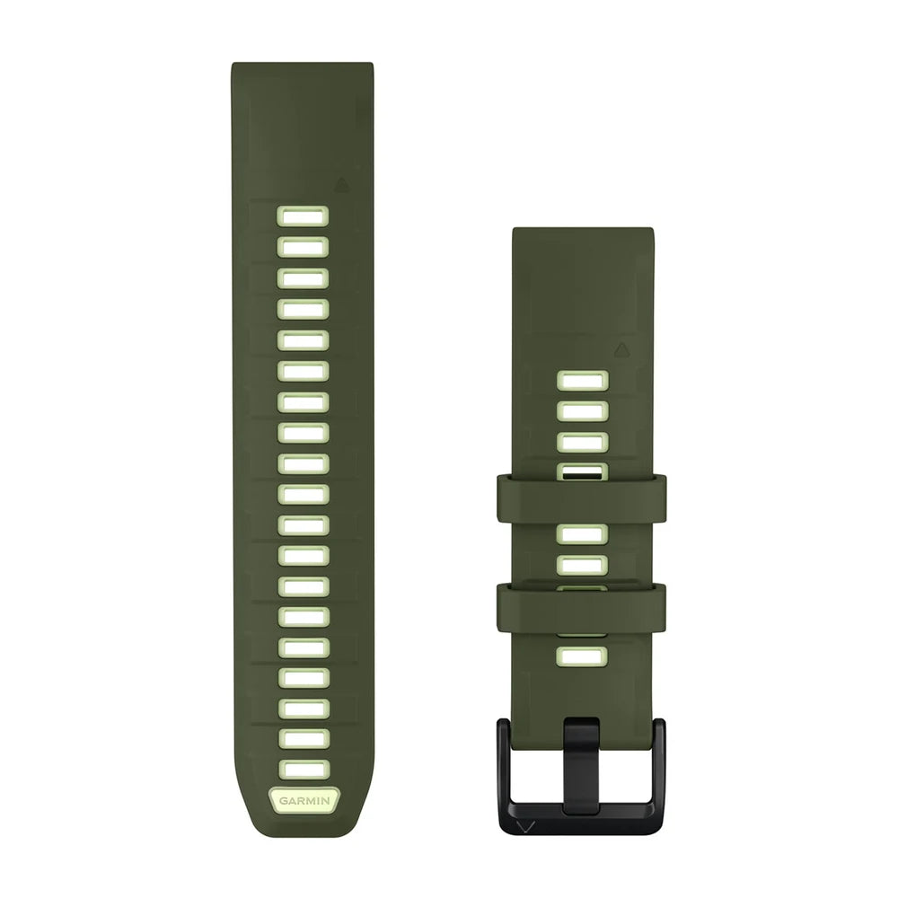Garmin QuickFit 22 mm silikoniranneke oliivinvihreä/sitruunankeltainen 010-14507-01