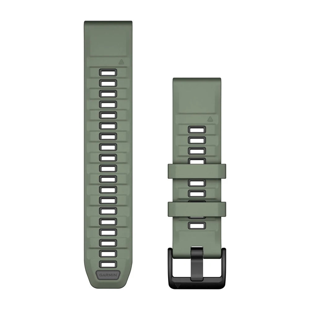 Garmin QuickFit 22 mm silikoniranneke pajunvihreä/grafiitinharmaa 010-13392-04
