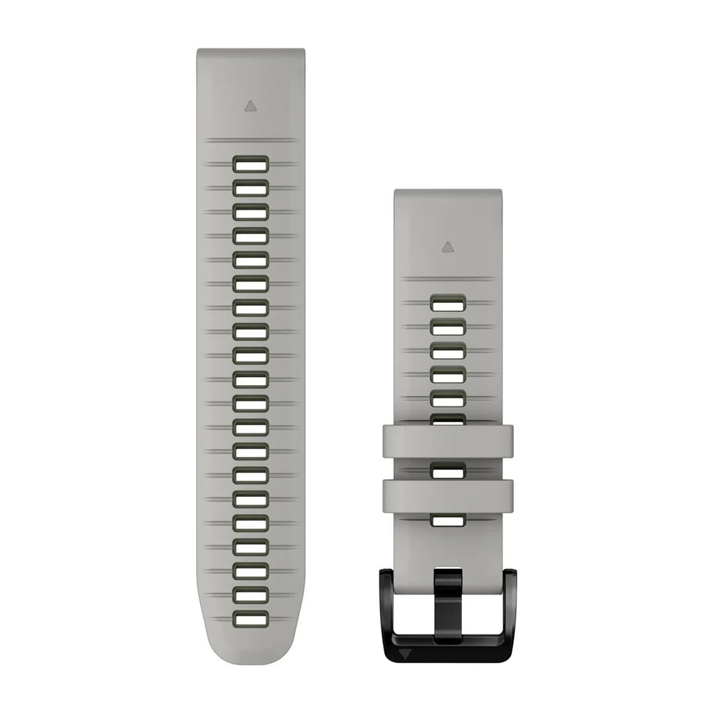 Garmin QuickFit 22 mm silikoniranneke sumunharmaa/sammalenvihreä 010-13280-08