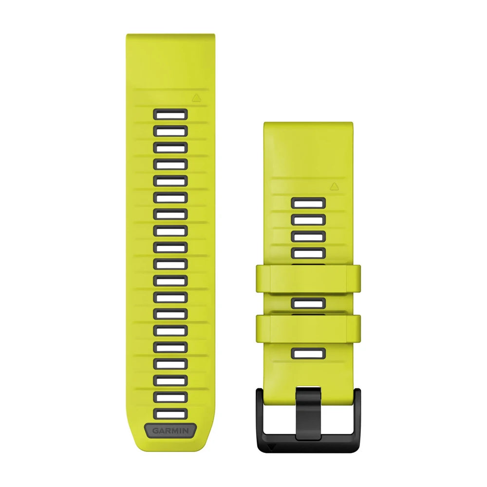 Garmin QuickFit 26 mm silikoniranneke kirkkaankeltainen/grafiitinharmaa 010-13393-08