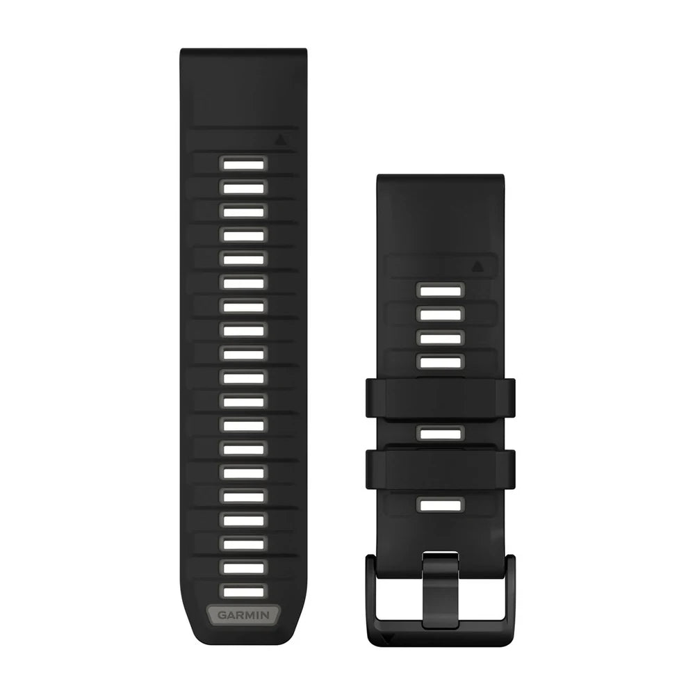 Garmin QuickFit 26 mm silikoniranneke musta/kivenharmaa 010-13393-00