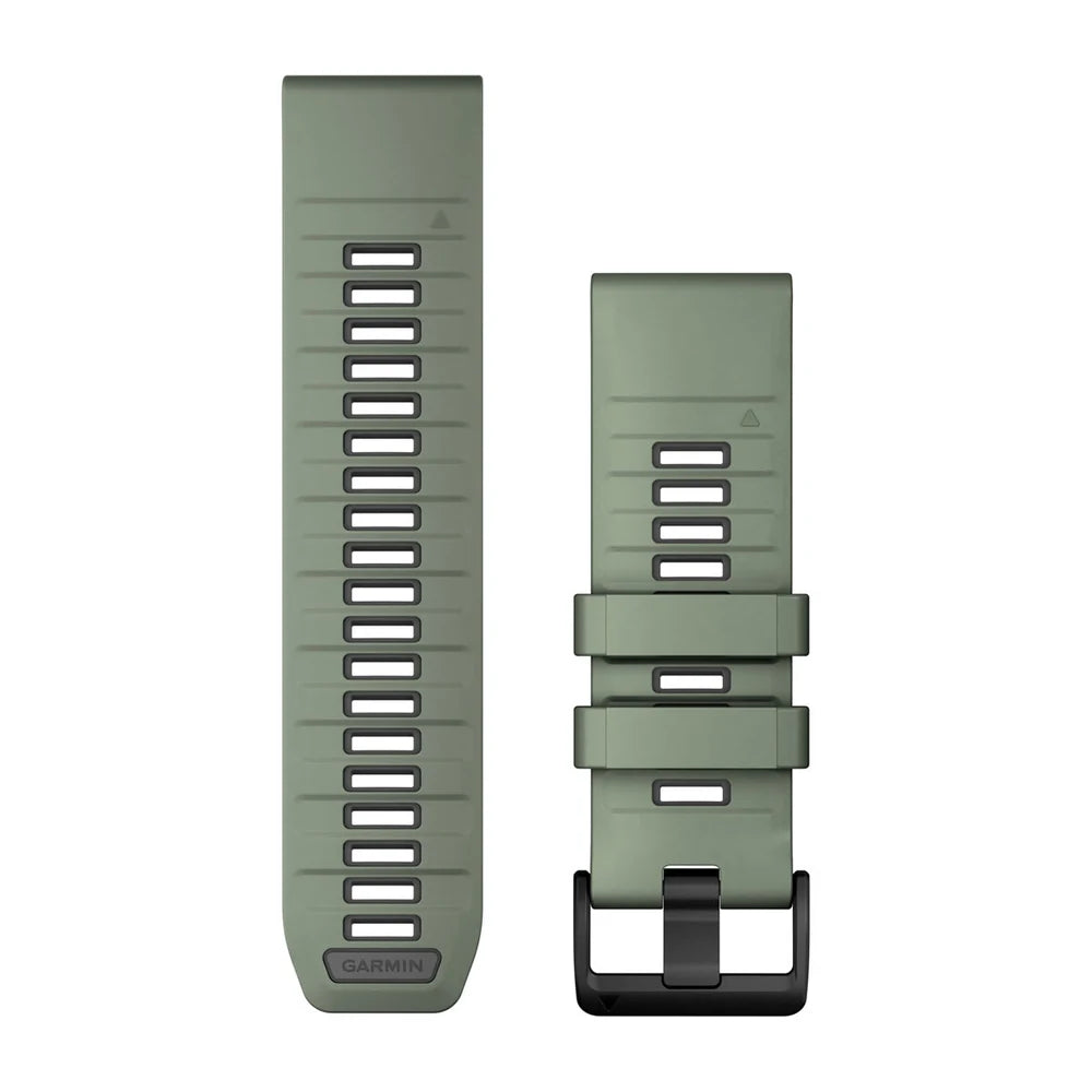 Garmin QuickFit 26 mm silikoniranneke pajunvihreä/grafiitinharmaa 010-13393-04