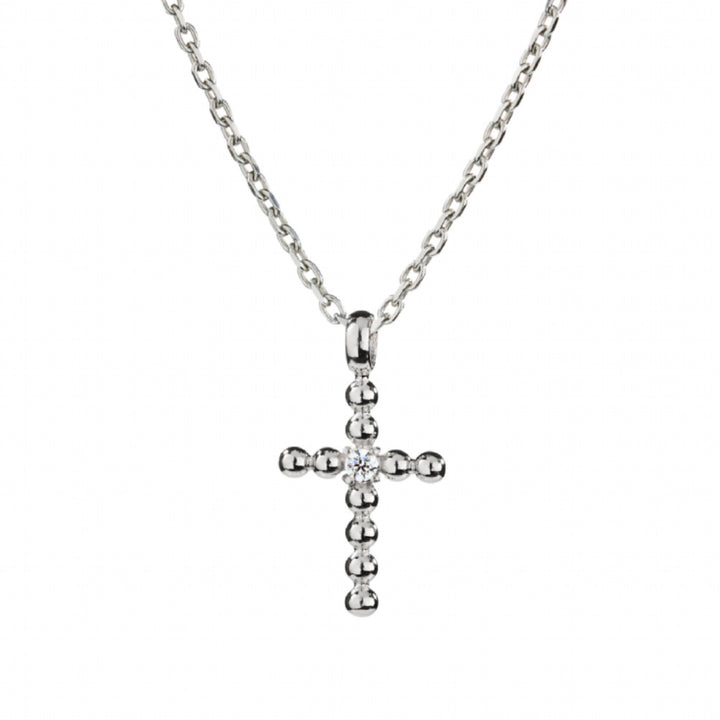 Lempikoru Helmikki cross pendant with zircon