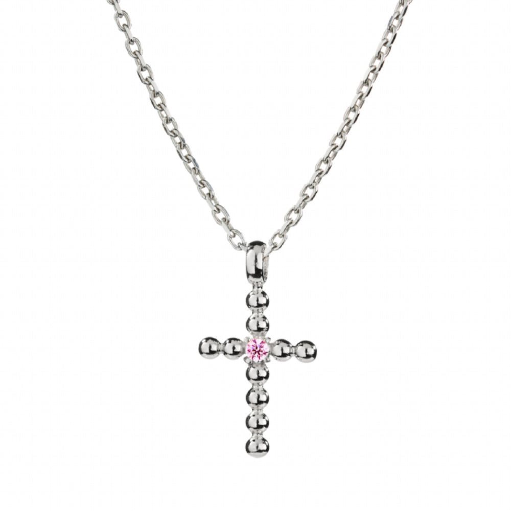 Lempikoru Helmikki cross pendant with zircon