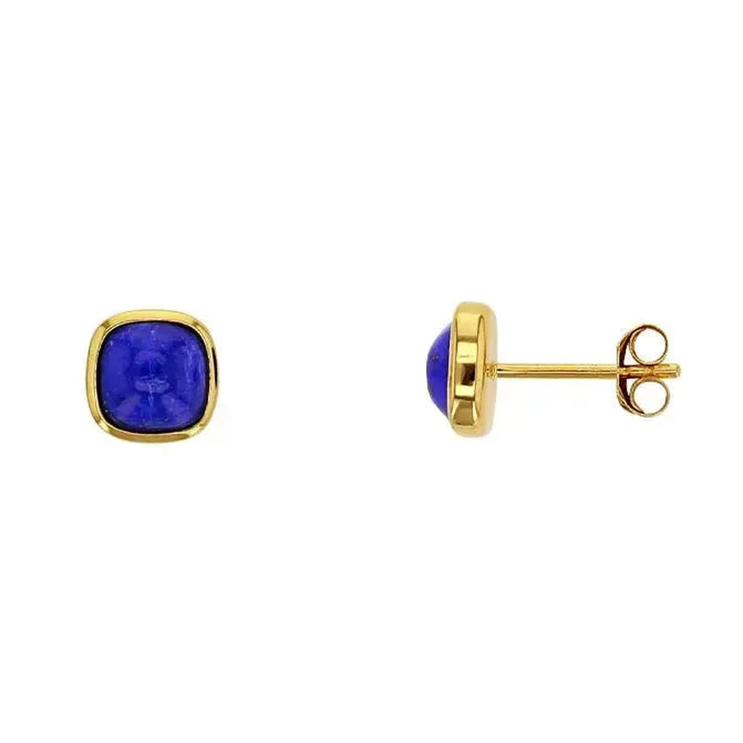 Kultaiset lapis lazuli -korvakorut 5 mm 9K HME1232