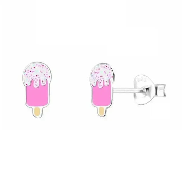 Hopeakorvakorut jäätelöpuikko pinkki Trendi Koru