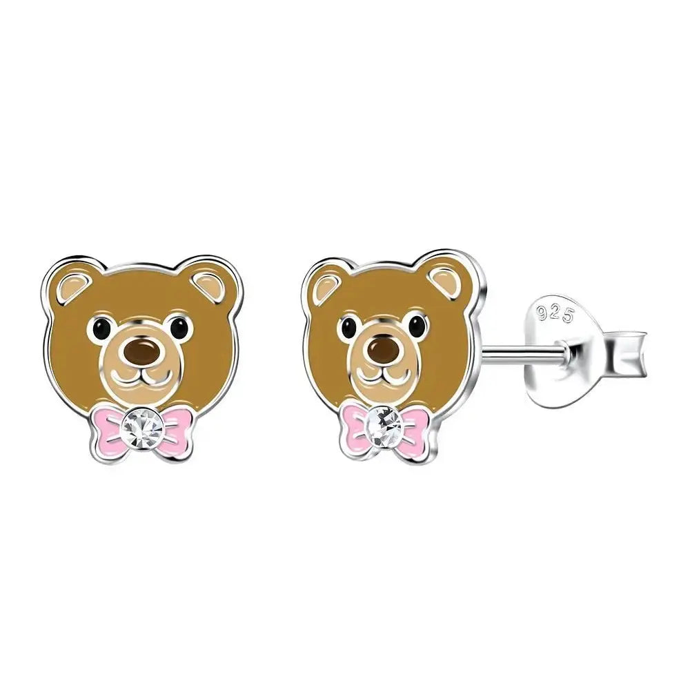 Hopeakorvakorut karhu ja rusetti Trendi Koru