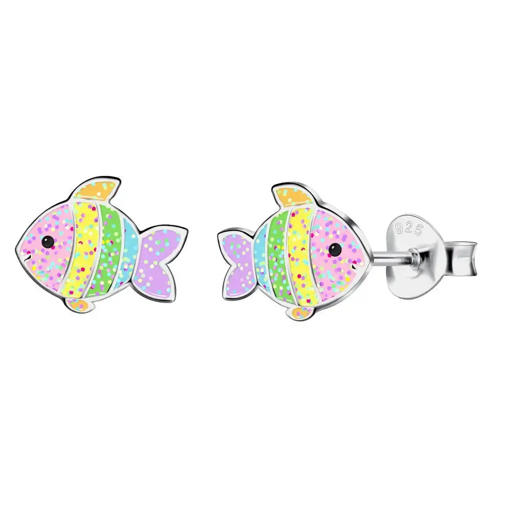 Hopeakorvakorut värikäs glitter kala Trendi Koru