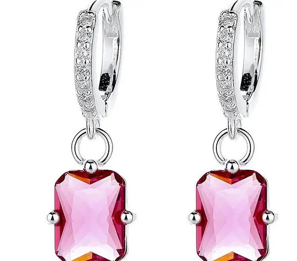 Hopeakorvarenkaat roikkuvat pinkit zirkoniat Trendi Koru