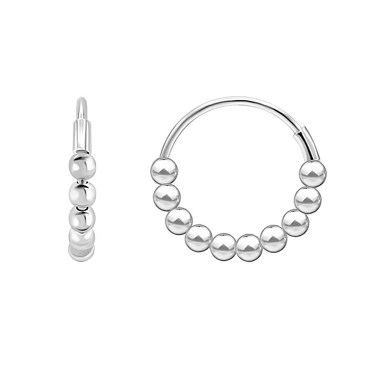 Hopeiset korvarenkaat pallot HP-642