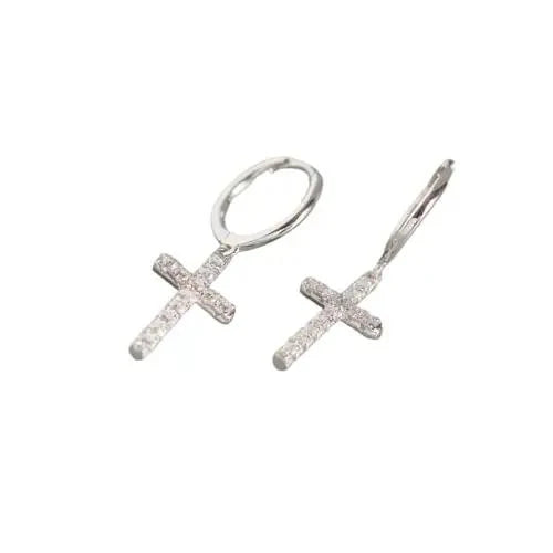 Hopeakorvarenkaat risteillä ja zirkoneilla Trendi Koru